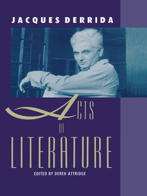 cover image of Acts of Literature